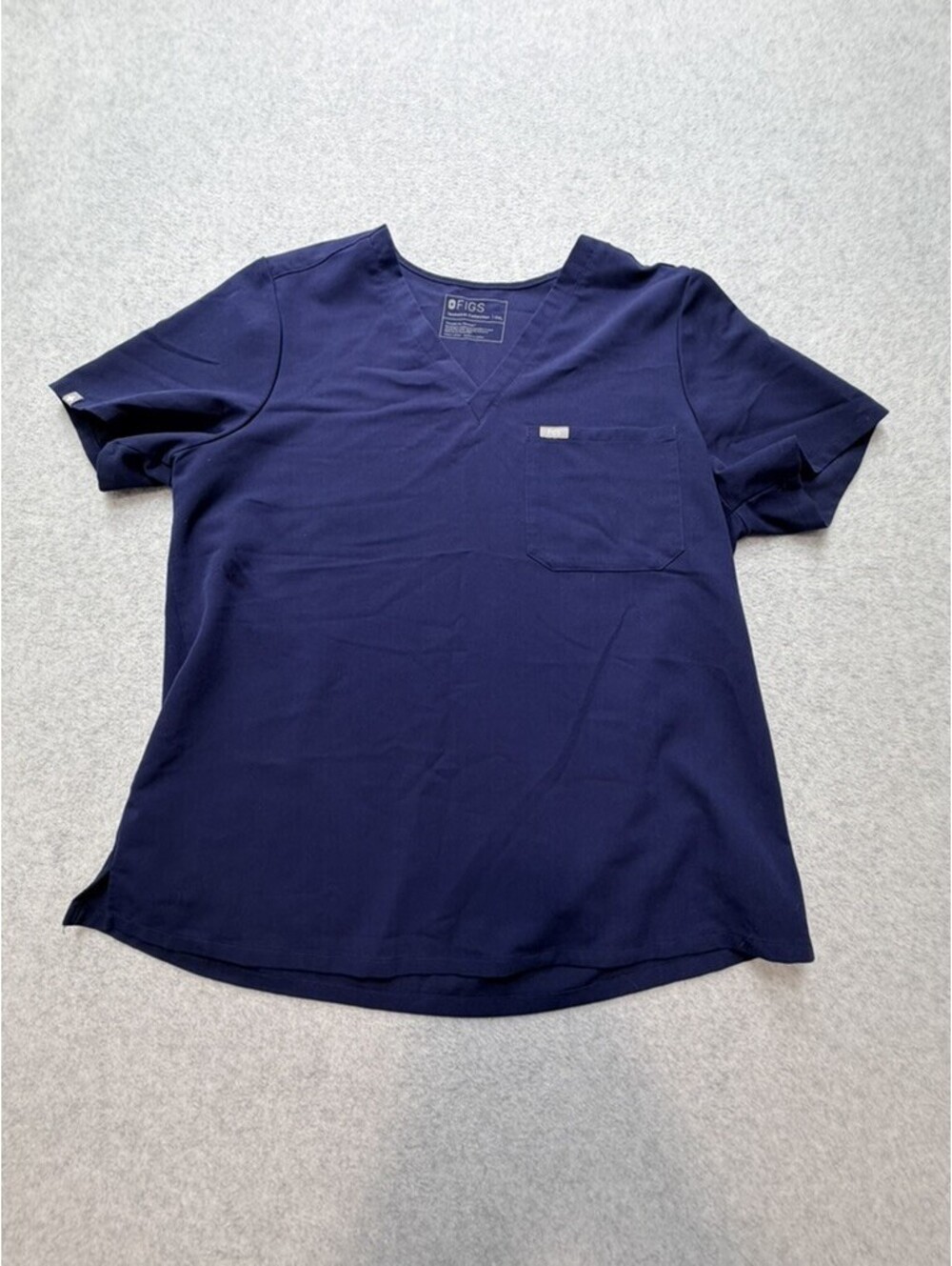 FIGS‎ Scrub Top Technical Collection XXL Navy V Neck Short Sleeve Healthcare